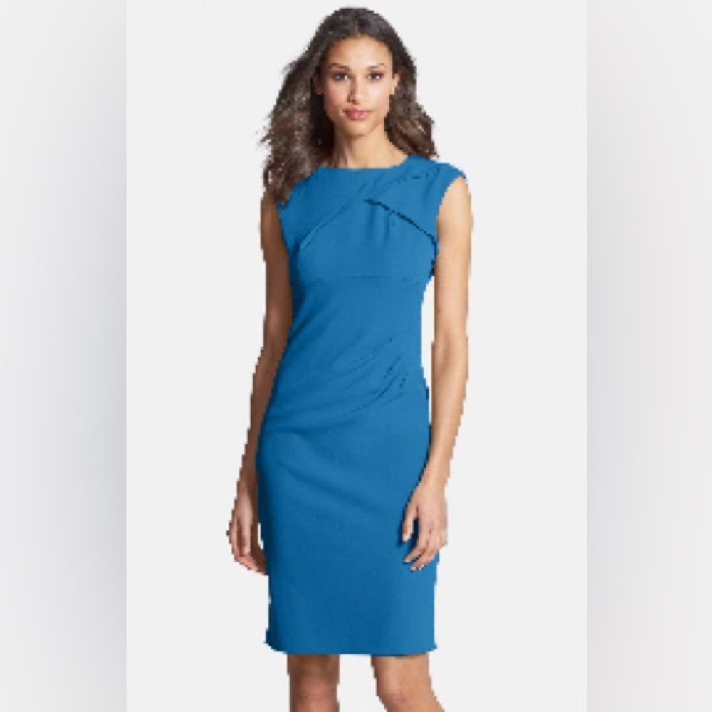 Adrianna Papell pleated crepe dress